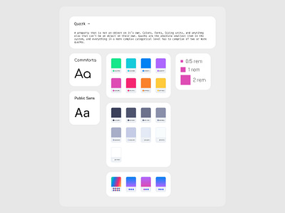 Hypernova Design System –– Quarks color pallete design system fonts ui uiux ux