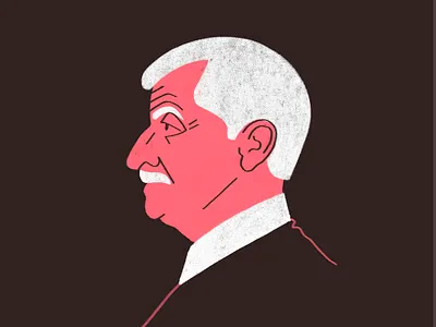 William Faulkner digital drawing flat illustration illustration portrait william faulkner writer