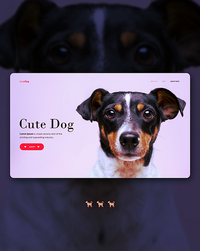 Cute Dog | Website Design | Adobe XD adobe adobe xd adobexd cute cute dog design dog dog website interface ui user user interface ux xd