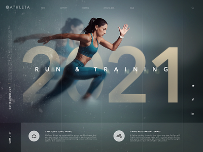 Atheta Training Concept Update aesthetics athleta creative direction design desktop ecommerce gym interaction layout running training ui ux visual design