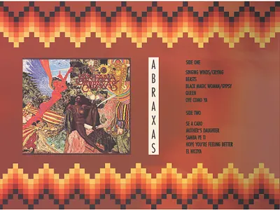Santana - Abraxas Pt. III abraxas adobeillustrator album art border chicago colorful composition design illustration illustrator kansas latin layout midwest rock santana warm webpage wireframe