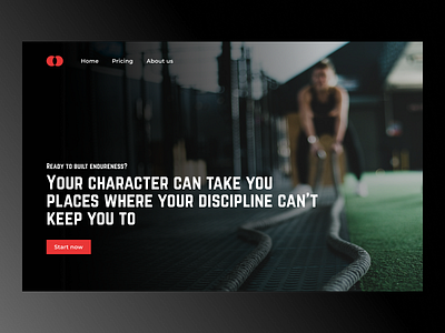 Crossfit Landing Page crossfit product design ui