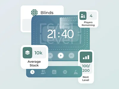 Poker App UI Elements Collage graphic design pastel colors timerdesign ui ui design uidesign uidesigners ux ux design