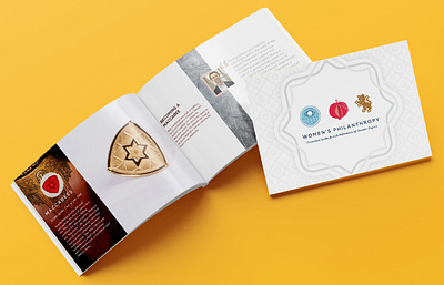 Men's & Women's Philanthropy Brochures branding brochure design graphic design typography