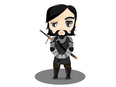 Sandor Clegane “El Perro” branding chibi design diseño elperro gameofthrones illustration logo sandorclegane typography ui ux vector vector illustration