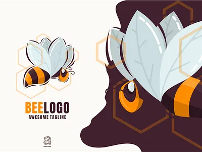 Beelogo animation bee branding design flat honey illustration logo typography ui ux vector