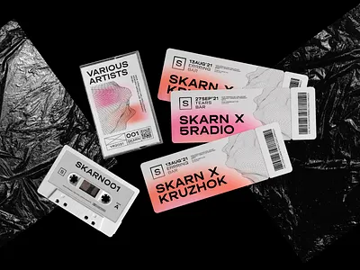 Skarn Records branding event graphic design identity logo music ticket vinyl