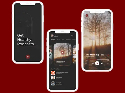 PodFast UI Design app branding design flat illustration logo minimal ui ux vector