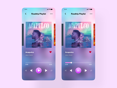 Music Player adobexd daily challenge design mobile music music player ui ux xdcreativechallenge xddailychallenge