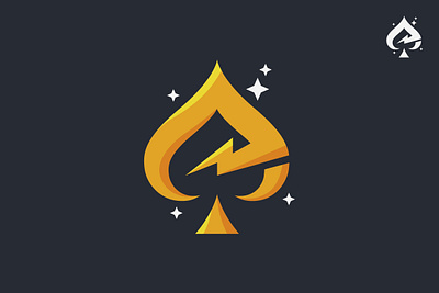 Spade A Logo Template a card elegant gold letter logo magic spade template yellow