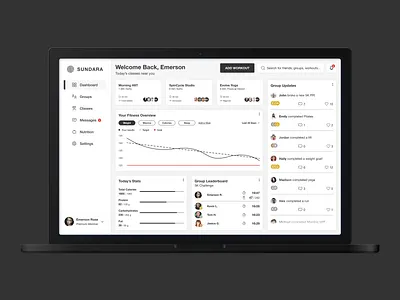 Modern Fitness Dashboard Design daily ui dashboard design fitness gym modern product design ui ux