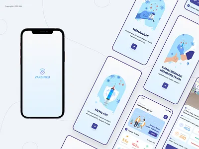 Vaksinku App coronavirus covid covid19 design designmobile mobileapp ui ui mobile uidesign vaccine