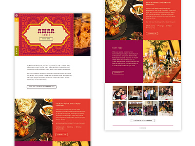 Amar India Responsive Website branding indian restaurant indian restaurant website responsive design responsive website restaurant website ui web design