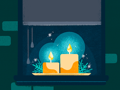 Holiday candles candle christmas ecard giftcard holiday silent snow sparkle window windowsill