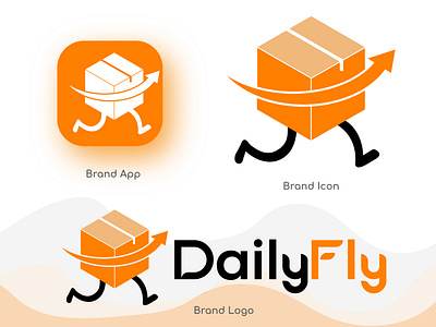 Courier Logo - DailyFly brand designing brand logo branding branding design branding identity courierlogo courierservice creative logo dailyfly dailyfly logo delivery logo delivery service logo graphic design iconic logo illustration logo maker logos logotype mhr mainuddin minimal logo