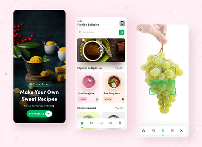 Recipes App app design app ui app ux application design design minimal design mobile app mobile design recipes recipes app recipes app ui design ui ui design ux ux design