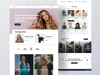 Foray.Inc - Fashion Marketplace Website clean design e commerce fashion landing page marketplace shop store ui ui design web design website