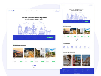 Traveland ✈️ | Travel website interface travel ui website