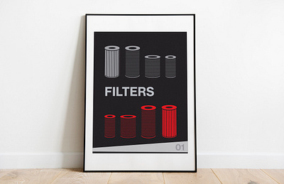 Poster Design affiche air filtration concept design filters graphic design icon illustration illustrator industrial minimalist poster vector