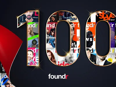 100th issue article image. branding clean graphic design illustration