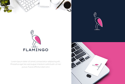 Flamingo logo brand logo branding flamingo logo logo logo graphic design
