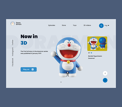 Doraemon Web Design design ux vector