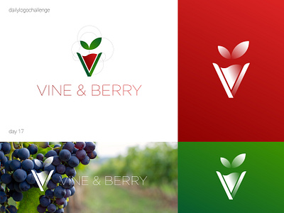 Vine & Berry logo dailylogo dailylogochallenge design graphic illustrator logo logotype typo vector