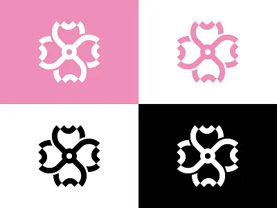 Dogwood concept logo abstract bold branding consultancy consultant dogwood flower for sale unused buy group logo logodesign nature