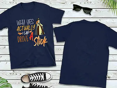 Why yes actually i can drive a stick funny halloween t shirt design halloween t shirt t shirt design typography t shirt
