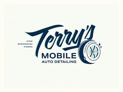 Terry's automotive branding classic logo logotype retro tire vintage wheel