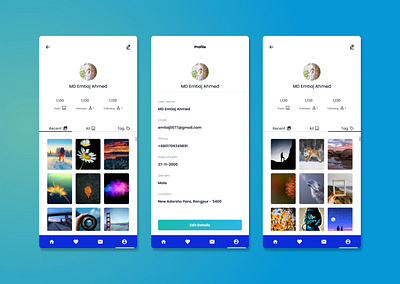 Daily UI Challenge #06 User Profile adobe xd daily challenge daily ui daily ui challenge figma graphic design ui challenge ui design uiux user profile user profile ui ux design