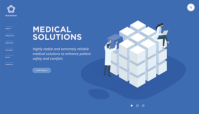 Medical Solutions Landing Page branding design doctor illustration landing page medical ui ui design ux vector