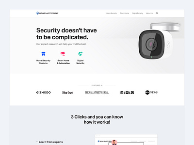 Home Safety Today - Landing branding concept design landing ui website