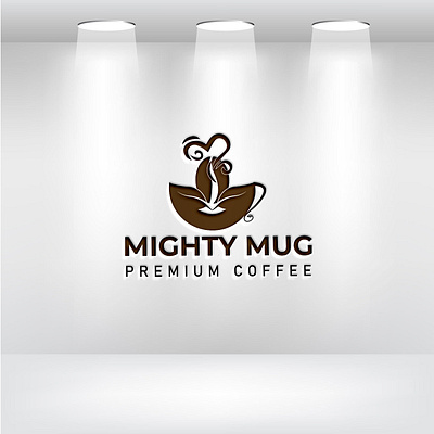 There are a mighty mug coffee logo design business logo coffee logo design graphic design icon illustration illustrator latter logo logo design mug logo shoppe logo typography ui unique logo