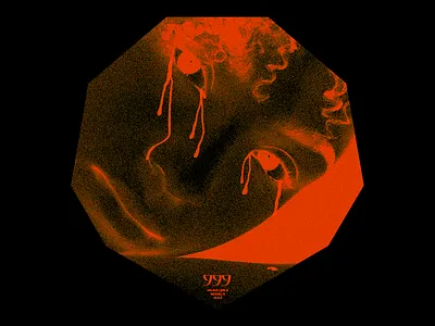 ९९९ (SULLEN-9) black crying design emo gradient graphic minimal noise red sullen tears type typography