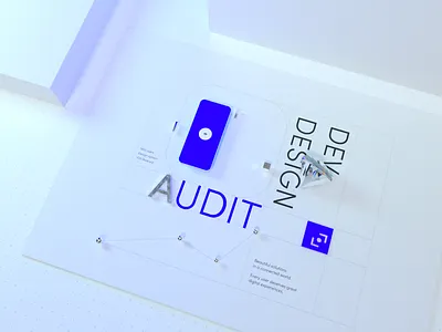 BeTomorrow/Consulting (Keyvisual) 💎 3d app audit blue branding consulting design diamond illustration interface keyvisual logo octane ui