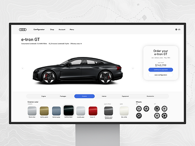 Car Configurator audi car clean concept configurator dailyui design graphicdesign modern ui uidesign uiux web white