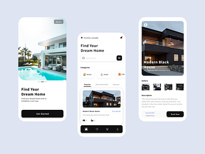 Real Estate App app clean ui home home rent home rent app house house rent app minimal mobile mobile app mobile app design property real estate real estate app realestate rent rent app ui uiux ux