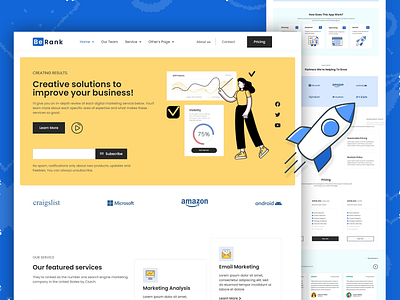 Creative Agency Homepage-3 Design agency creative elementor minimal page design seo simple design template ui deisgn wordpress