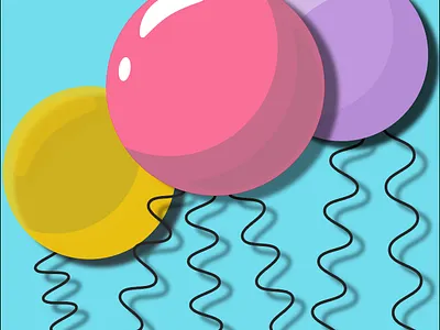 Balloons 3d adobe art balloons brading color design graphic design illustration logo ui vector