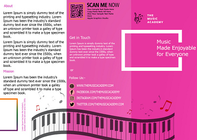 The Music Academy brochure design branding design icon logo typography