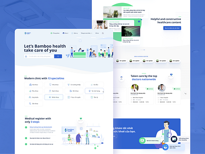 Healthcare booking website booking branding clean clinic design flat graphic design health healthcare illustration site typography ui ux vector website