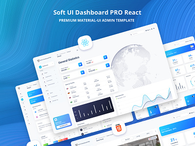 Soft UI Dashboard PRO React admin admintemplate cards chart code dashboard design glassmorphism gradient material profile react responsive sidebar smart home soft user web design widgets