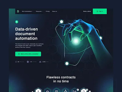 Automate - Contractbook animation branding contractbook design graphic design illustration landing page layout motion graphics ui web website www