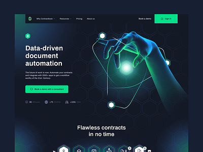 Automate - Contractbook animation branding contractbook design graphic design illustration landing page layout motion graphics ui web website www