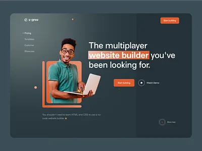 Web Builder Website / Dark version builder dark dark version design header home page home page design landing page design latest multiplayer new popular trending typography ui web web builder web site webdesign website
