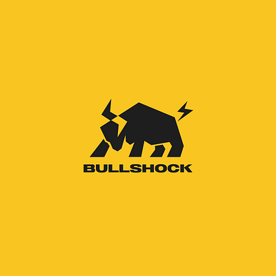 BULLSHOCK LOGO animal logo branding bull logo design digital energetic logo logotype minimal negative space packaging