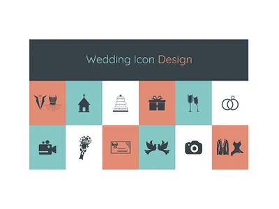 Wedding Icon Design graphic design vector design wedding icon design