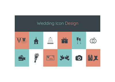 Wedding Icon Design graphic design vector design wedding icon design