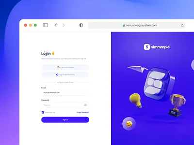 Login Page made with VDB PRO ❤️ 2021 builder dashboard design system figma free freebie glass glassmorphism gradient mesh gradient trending trendy ui